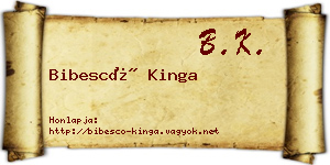 Bibescó Kinga névjegykártya
